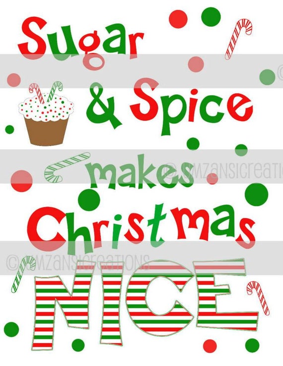 DIY Printable Sugar and Spice Make Christmas Nice