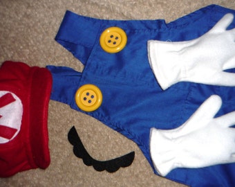 SuPeR Mario Bros. costume Sz 4 to 12 years CUSTOM by ORDER, Mario brothers costume