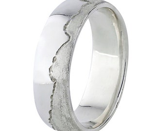 Male silver wedding rings