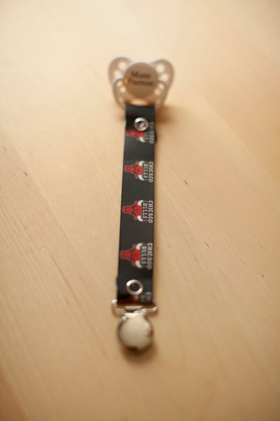 Baby Infant Pacifier Clip Holder Leash Chicago Bulls