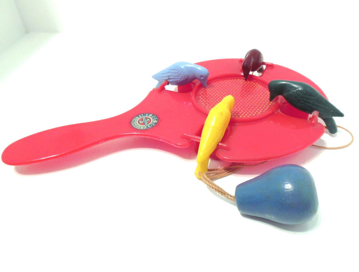 Vintage Toy Bird Pecking Jmar Plastic 50s