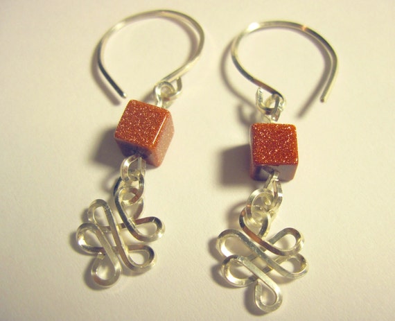 Pierced Earrings Celtic Dreams Sterling by ArianrhodWolfchild