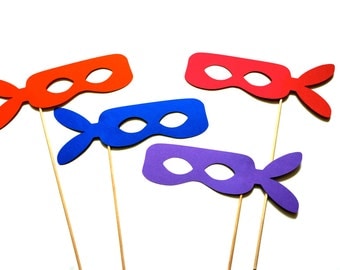 Photo Booth Props - set of 4 Ninja Masks