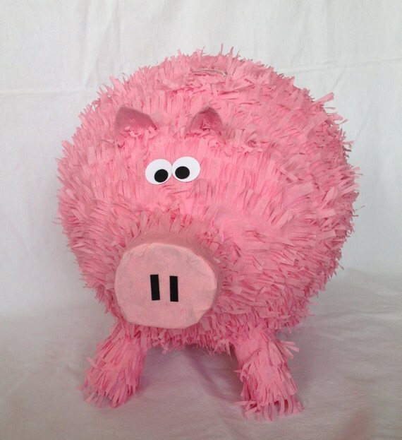 Items similar to Pinata: Perfectly Pink Pig on Etsy