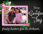 Christmas Card - Chalkboard Bunting Photo Christmas Card - Holiday Card Printable Il_170x135