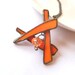 Stained glass pendant, contemporary jewelry, copper wire jewelry, orange statement necklace, Soulflower