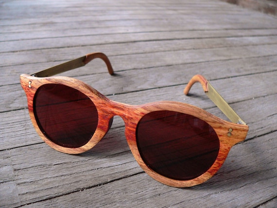 Wood eye glasses Wood and Brass frames Rx/Sunglasses Vinhatico