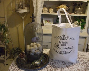 Reusable grocery bag, gift bag, canvas tote, cotton tote, gym bag, commuter bag,