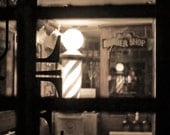Barber Shop at Night  -  5 x 5" Fine Art Photo