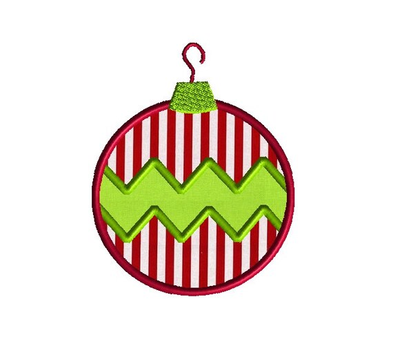 Items similar to Chevron Christmas Ornament Machine Embroidery Applique DesignINSTANT DOWNLOAD 