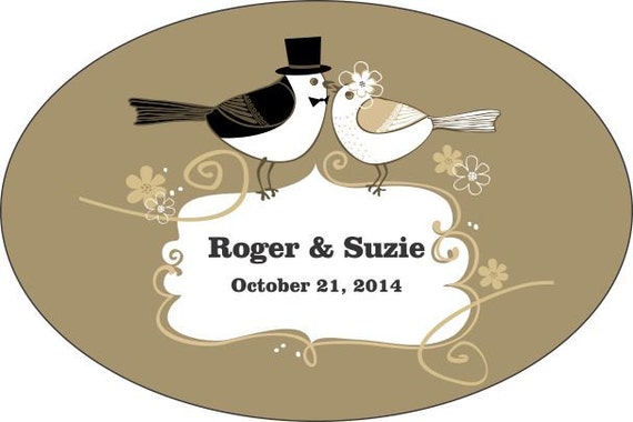 125 Personalized Wedding Stickers - 3x2 Oval Wedding Favor / Welcome Bag Labels - Compare and Save Il_570xn