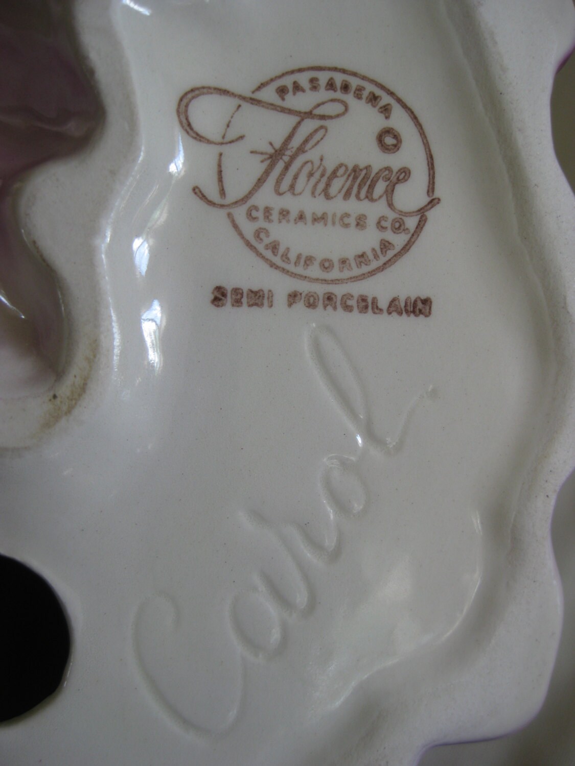 Vintage Florence Ceramics RARE Carol Figurine