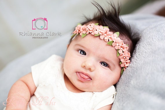 realistic   Headband in flower crowns Wool Girls Stretch Flower for  Felt Flower Baby Elastic