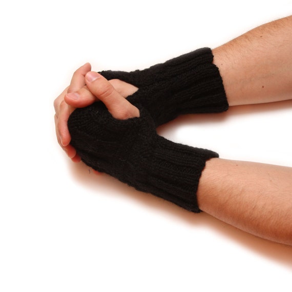 New men arm warmers wrist warmers fingerless gloves mittens