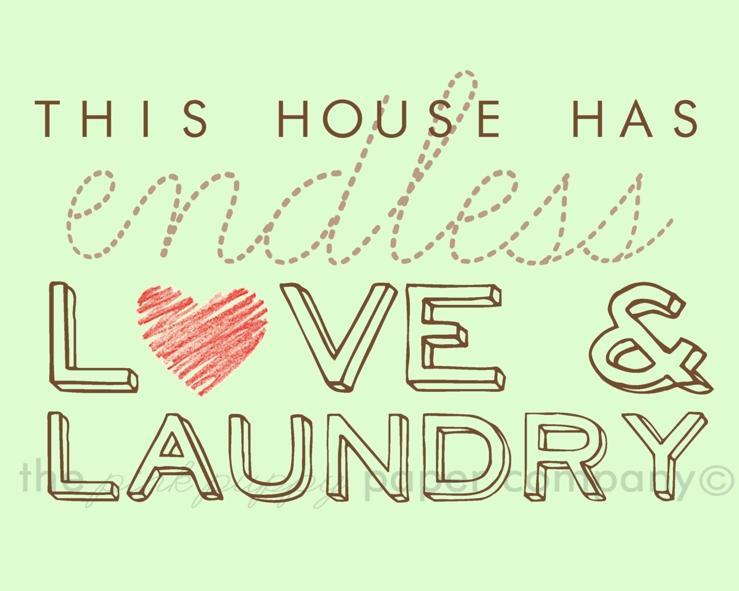 Love and Laundry 8x10 laundry room art print you choose