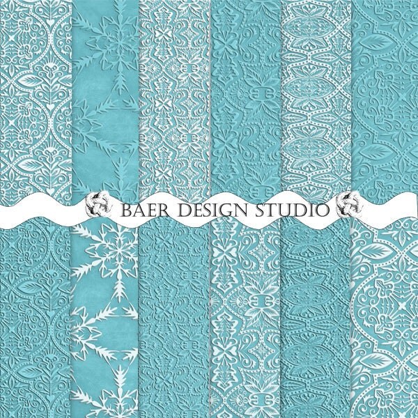 Digital Paper Sale Digital Paper Turquoise by BaerDesignStudio
