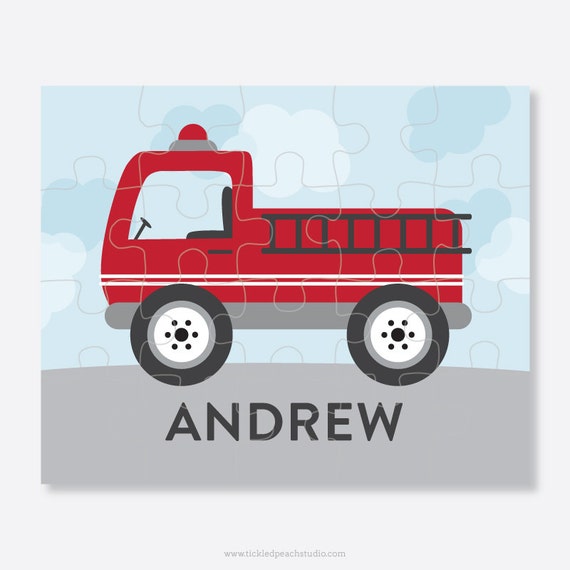 Personalized Childrens Puzzle - Firetruck / Fire Engine Il_570xn