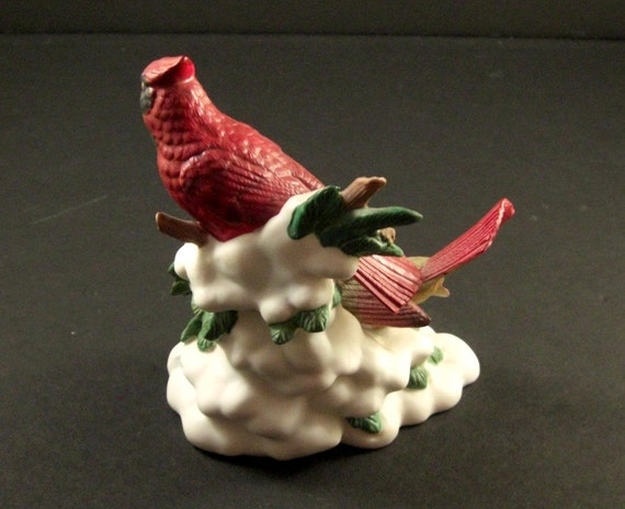 cardinal porcelain bird figurine