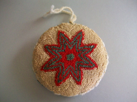 christmas star flower punch needle ornament christmas star flower punch needle ornament