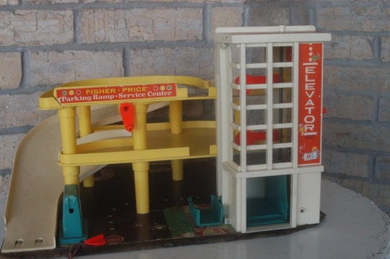 fisher price car garage vintage