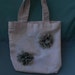 9 in x 11 in x 3 in Pink tie dyed Canvas Tote - My Strawberry Bag.