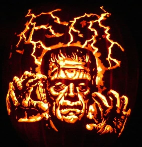 Items similar to Hand-carved Frankenstein on a 13