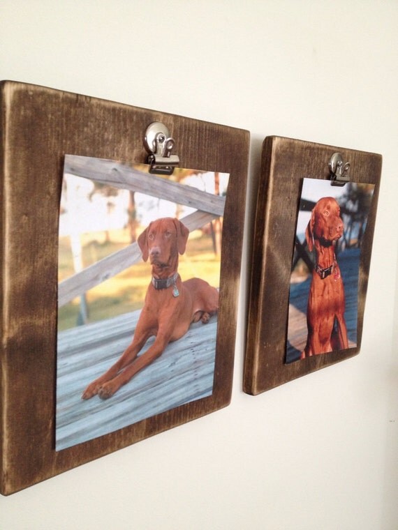 Wood Picture Frame with Clip