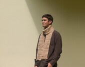 Long Cashmere, Angora and Pure New Wool in hand knitted Beige scarf, design handmade beige scarf, beige brown scarf for woman, scarf for men Long Cashmere, Angora and Pure New Wool in hand knitted Beige scarf, design handmade beige scarf, beige brown scarf for woman, scarf for men