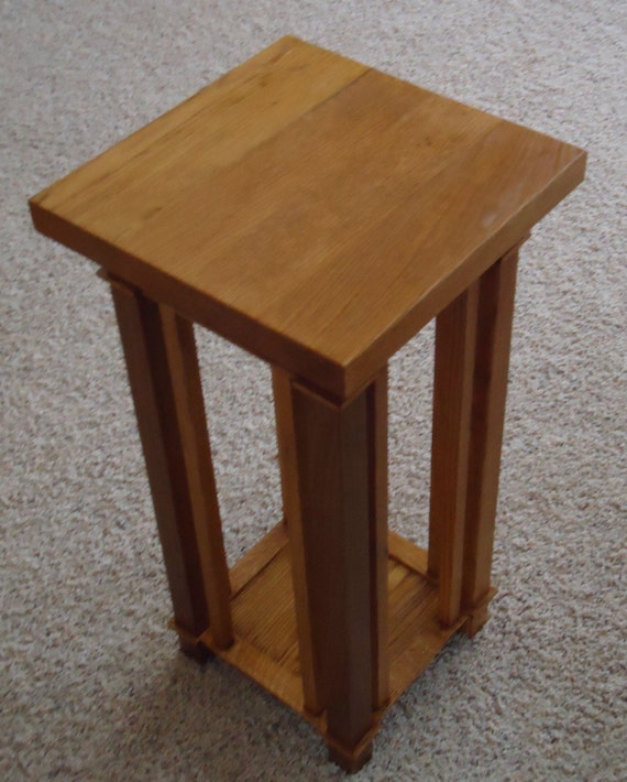 Handmade Mission Style Oak Plant Stand