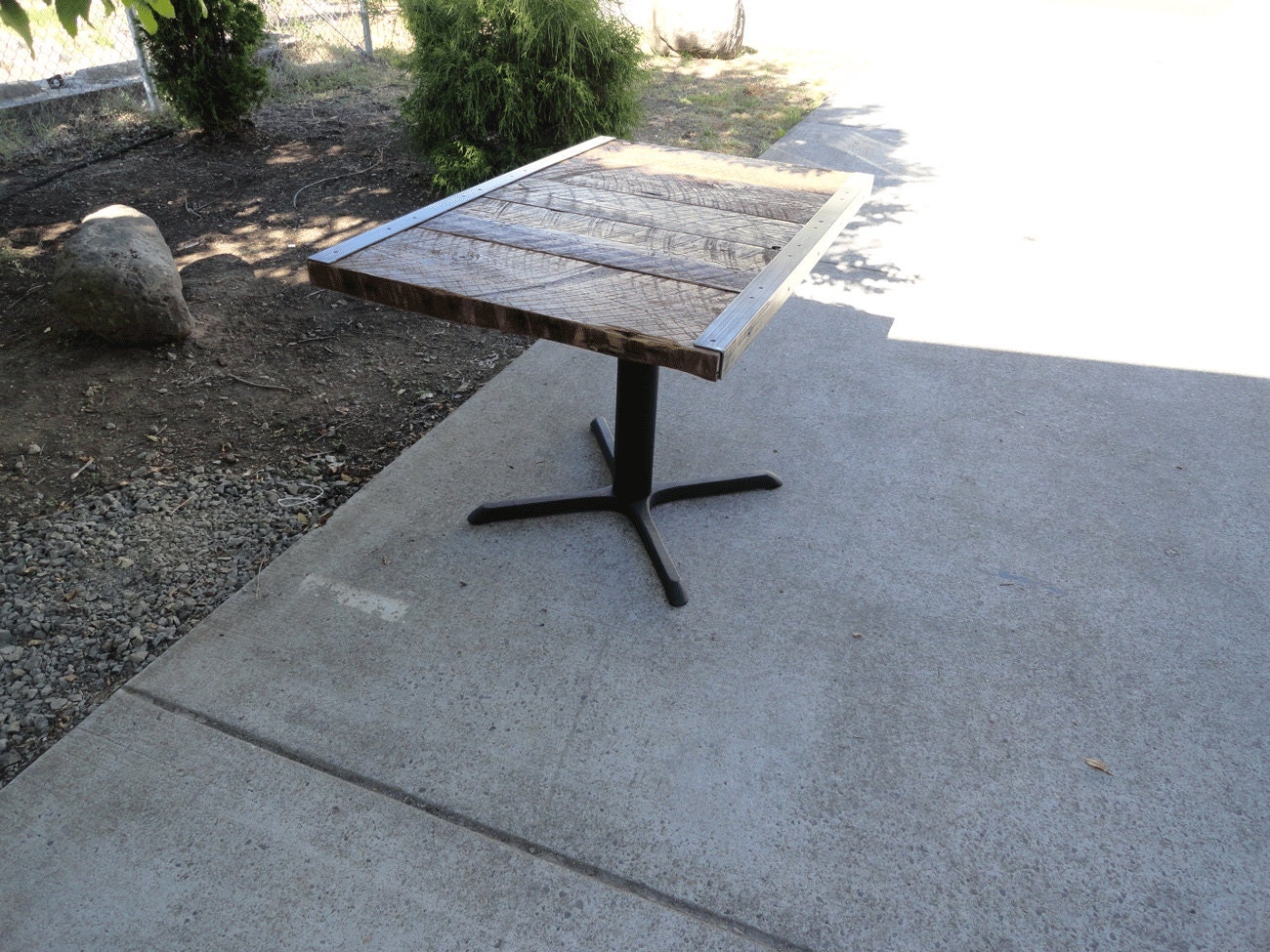 Restaurant Dining Table Steel Angle Iron by MtHoodWoodWorks