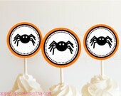 DIY Printable Spider Halloween Cupcake Toppers / Party Circles Il_170x135