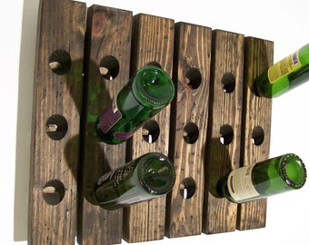 Rustic Distressed Wine Rack Riddling Rack