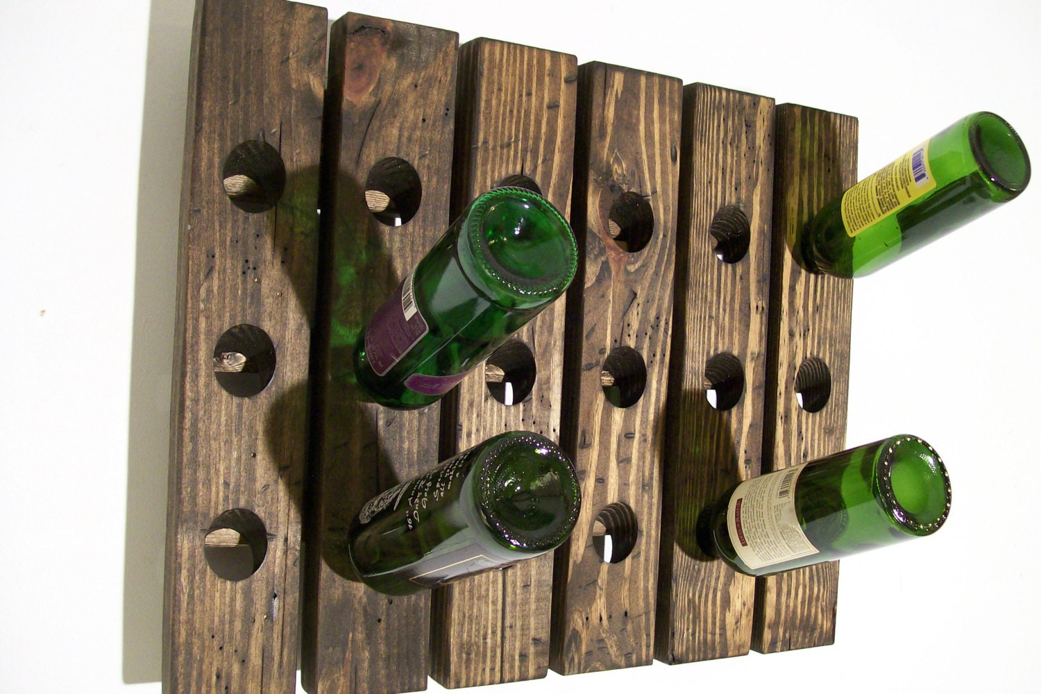Rustic Distressed Wine Rack Riddling Rack