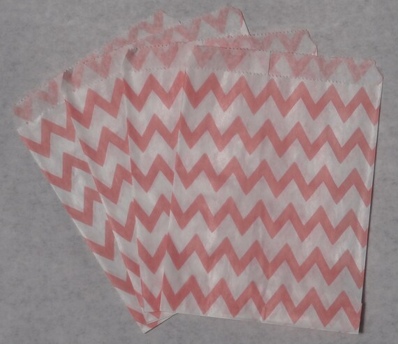 Light Pink Chevron Middy Favor Bags, 24 Pack Il_570xn