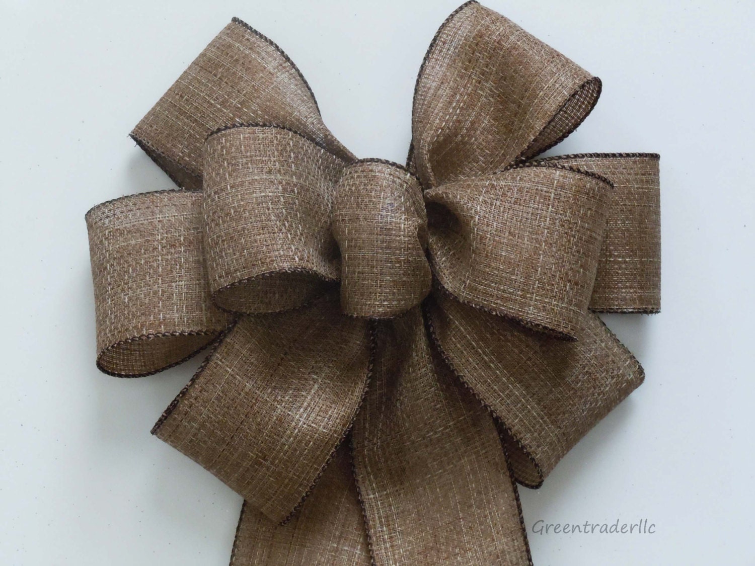 Rustic Burlap Wedding Pew Bow Rustic Shabby by SimplyAdornmentsss