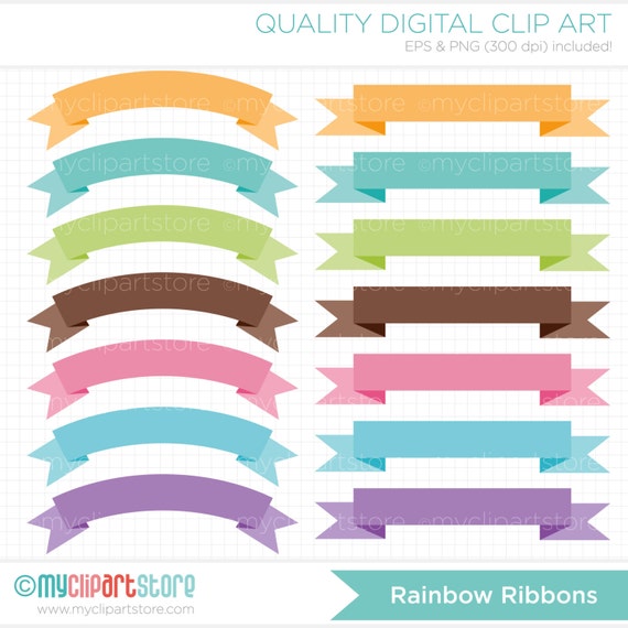 rainbow ribbon clip art - photo #21