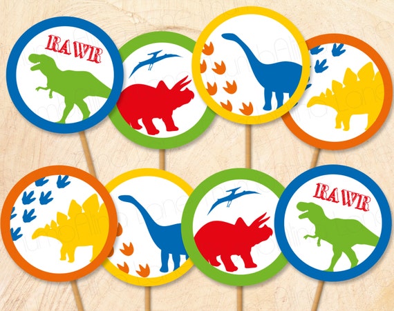 dinosaur-printable-cupcake-toppers-instant-download-digital-file