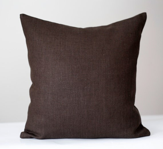 Brown euro shams Chocolate brown shams Decorative pillow