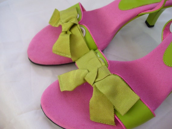 ... Shoes US Size 10 Life Stride Lime Green and Pink Dressy Party Resort