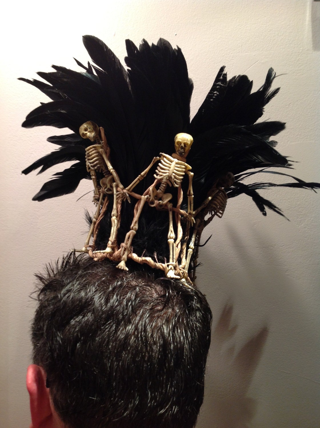 Skeleton Crown Mardi Gras Day of the Dead Burning man