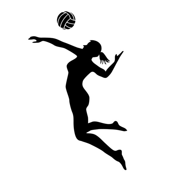 volleyball silhouette clip art - photo #9