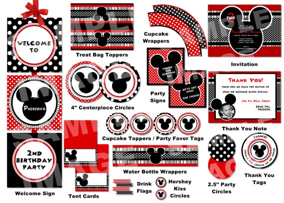 Items Similar To Mickey Mouse Party Package Mickey Mouse Clubhouse Party Package Disney