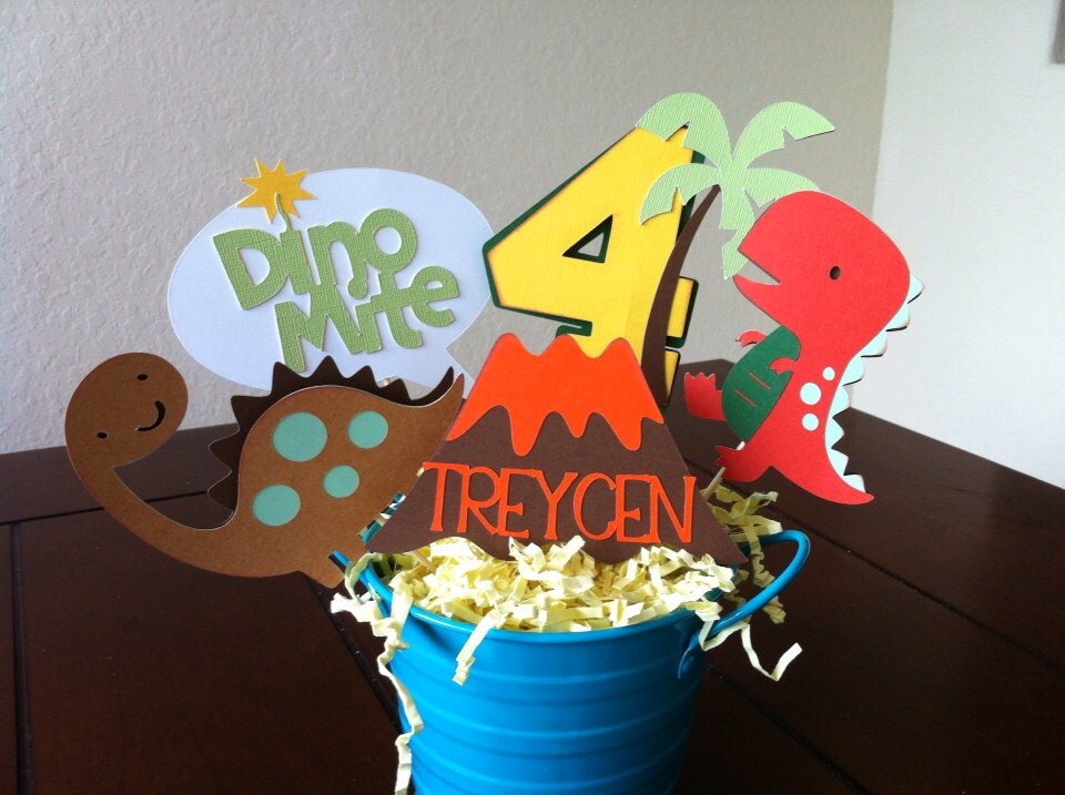 Dinosaurs Theme Centerpiece Topper set by Getcreativewithkay