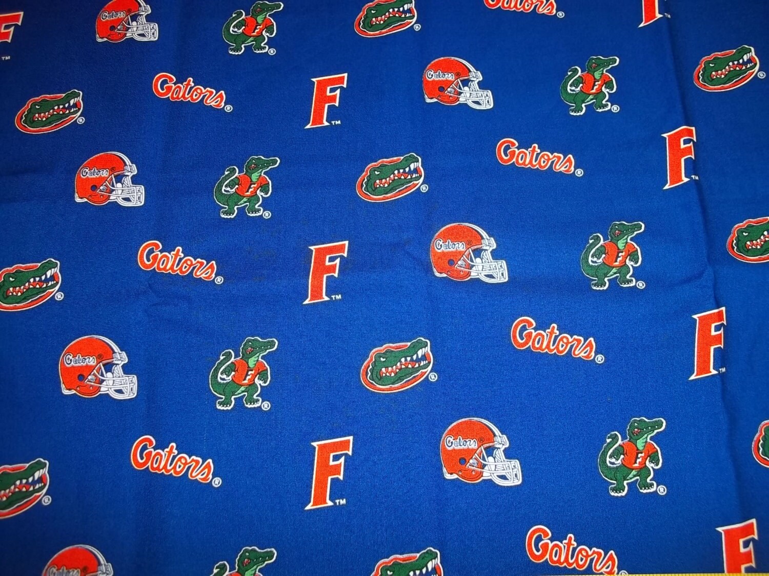 FLORIDA GATORS All Sport Fabric 100% Cotton One Half