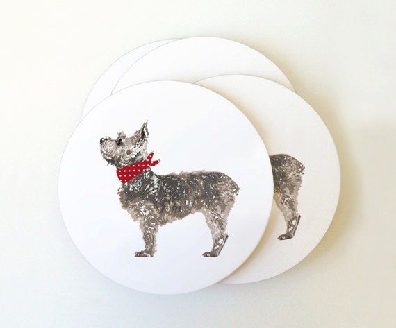 Small Terrier Coaster Set