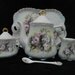 Victorian Tea Service Wild Rose: Hand decorated porcelain
