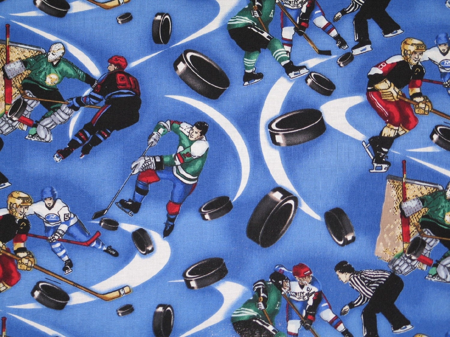 Hockey player fabric by Timeless Treasures by the yard Gail