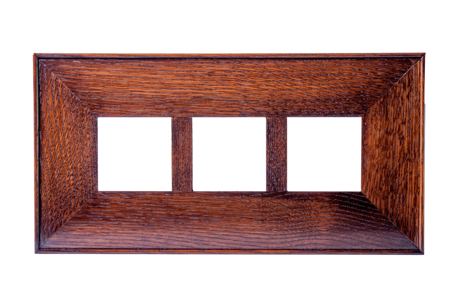 Picture frame 4 x 4 Triple opening Mission style