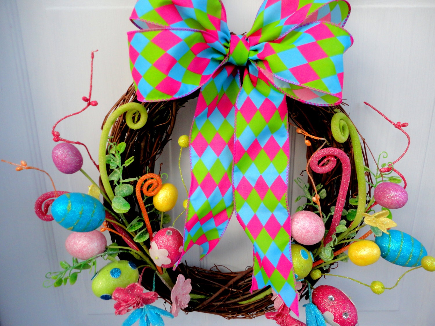 VERY Limited Whimsical RAZ Easter Bunny Wreath Spring