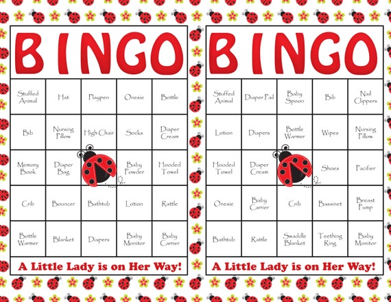 Printable Ladybug Bingo Cards